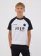 White pure cotton T-shirt with raglan sleeves for boys_0