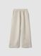 Beige Hose aus reinem Leinen in Regular Fit_4