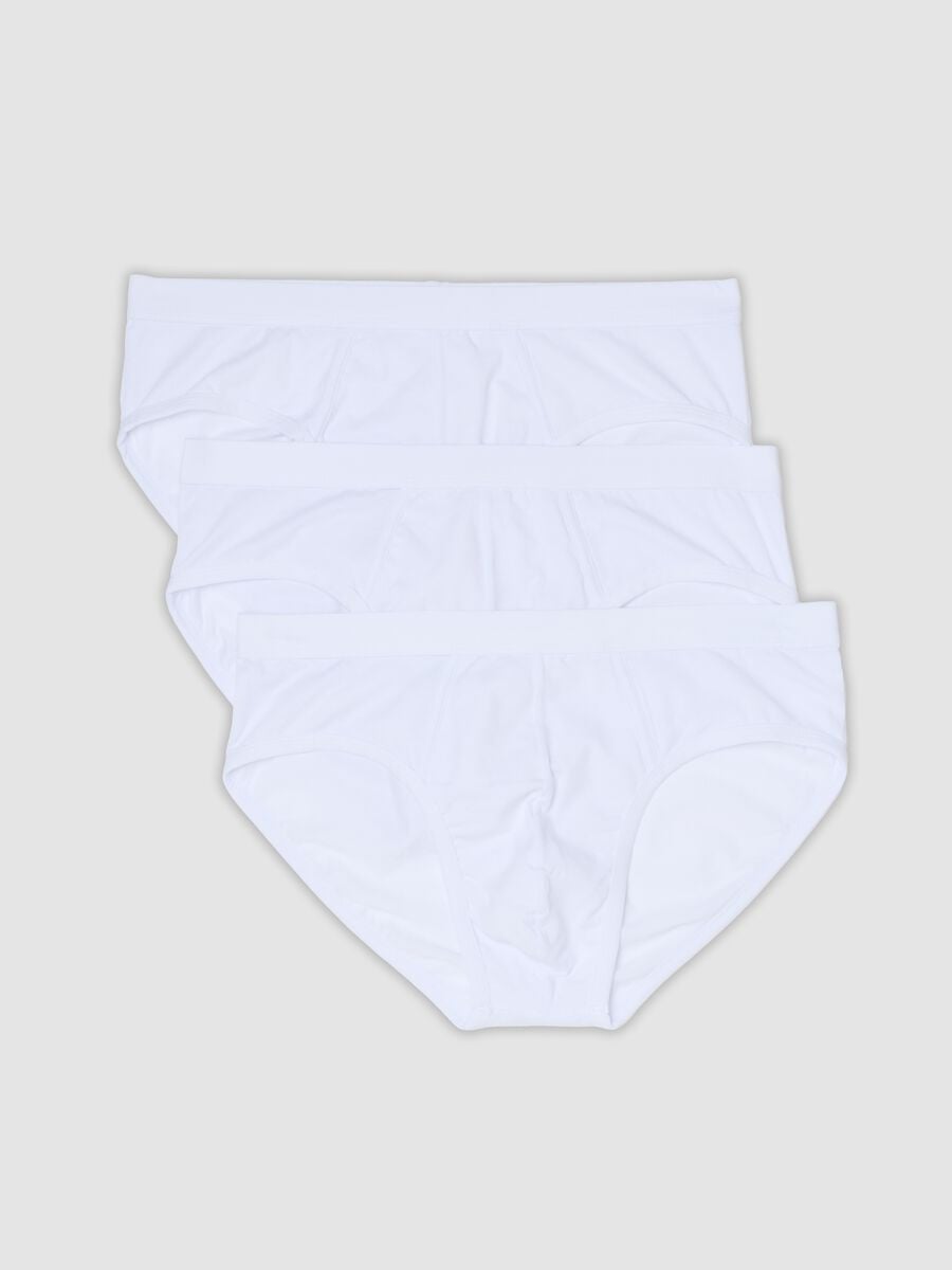 3er-Pack weisse Slips aus elastischer extrafeiner Baumwolle_4
