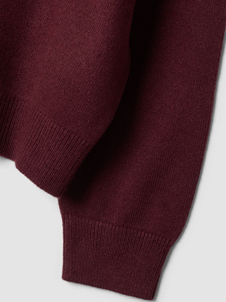 Purple crew-neck jumper with rhinestone details, regular fit_3