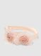 Pink Headband for Girls with Flowers_1