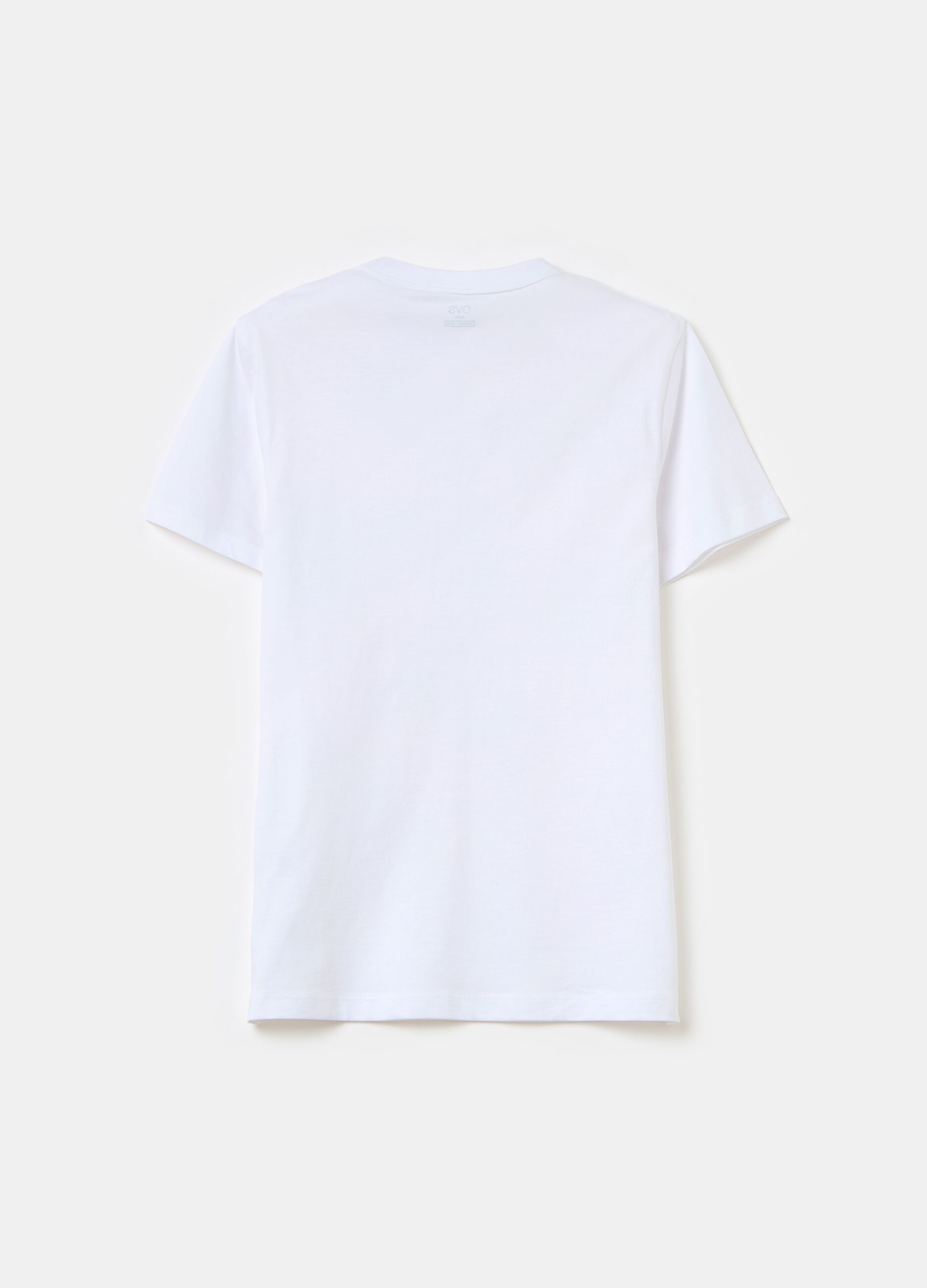 Essential organic cotton T-shirt with round neck
