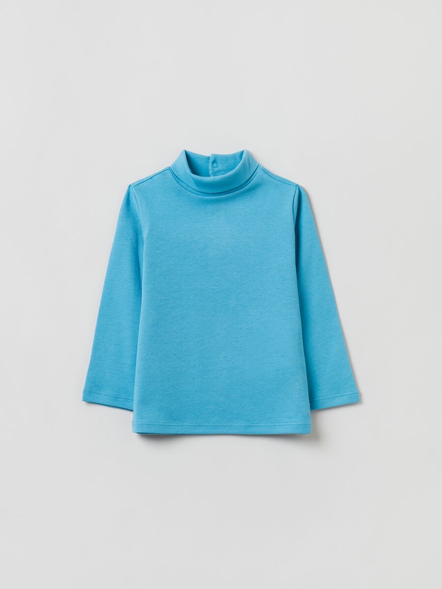 Long-sleeved T-shirt with high neck_0