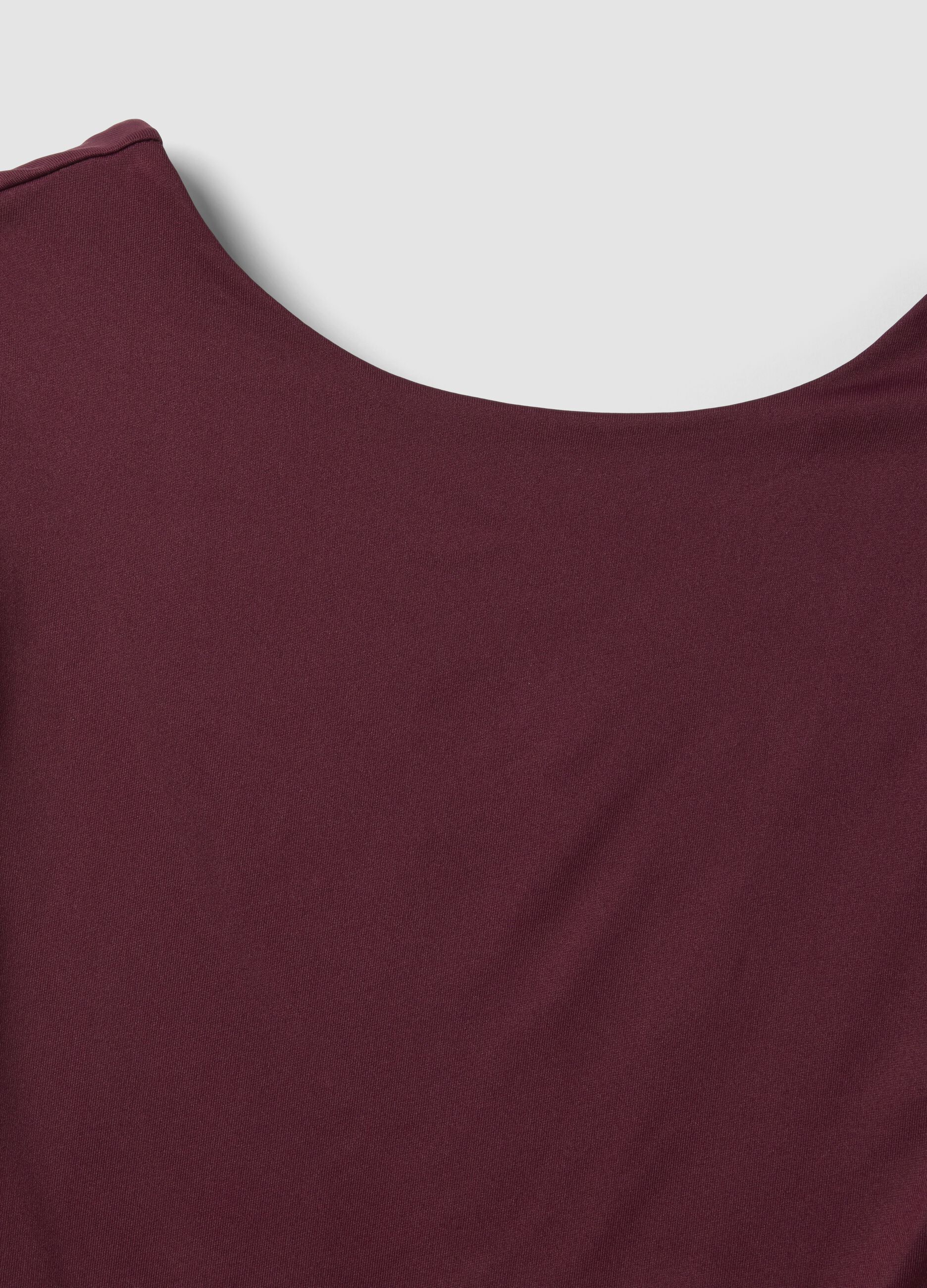 Violettes Top aus Stretchmaterial