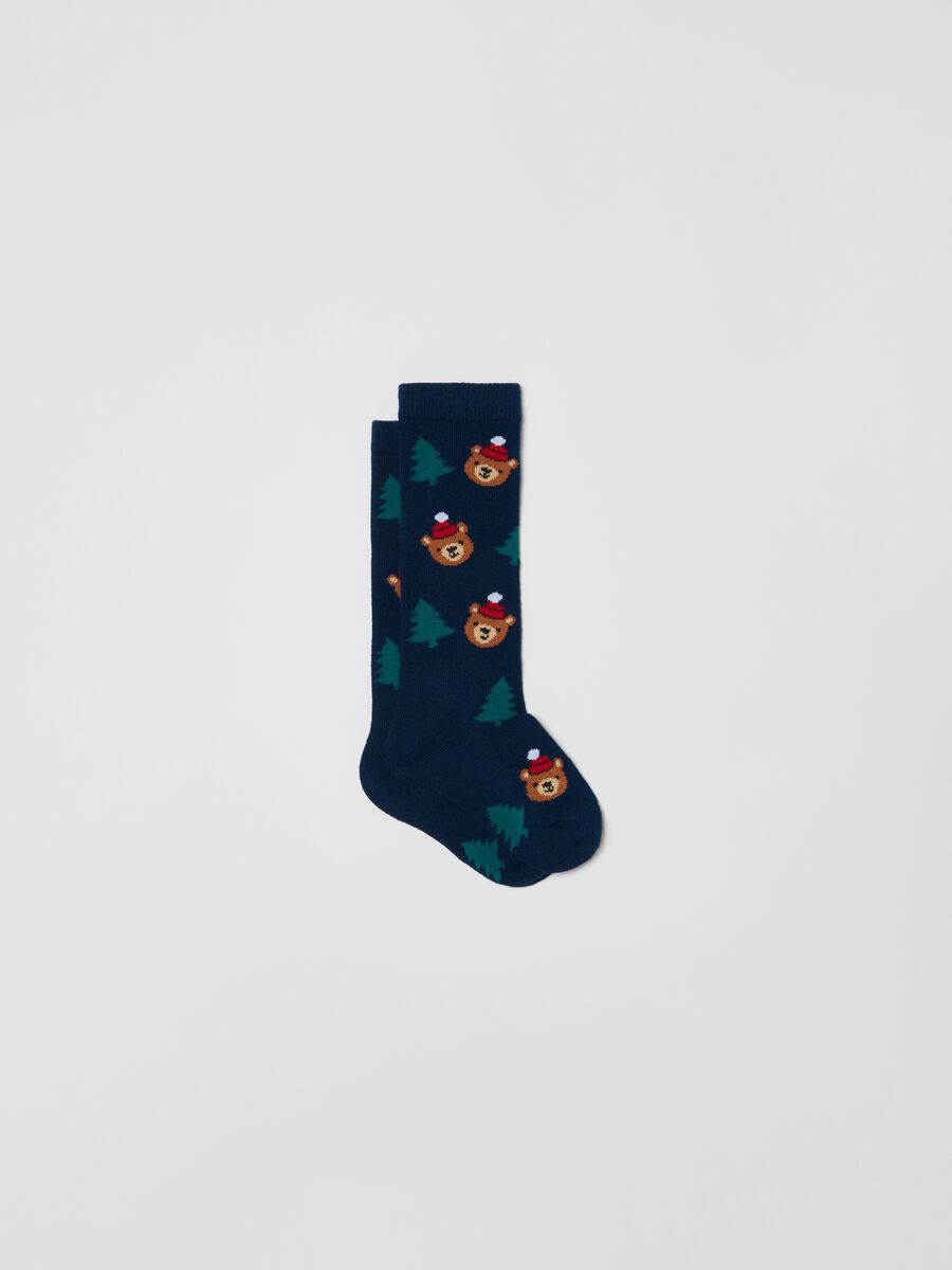 Pack dos calcetines cortos estampado navideño_1