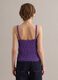 Purple pure cotton regular-fit knitted tank top_3