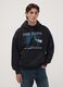 Black cotton-blend hoodie with Pink Floyd print_2