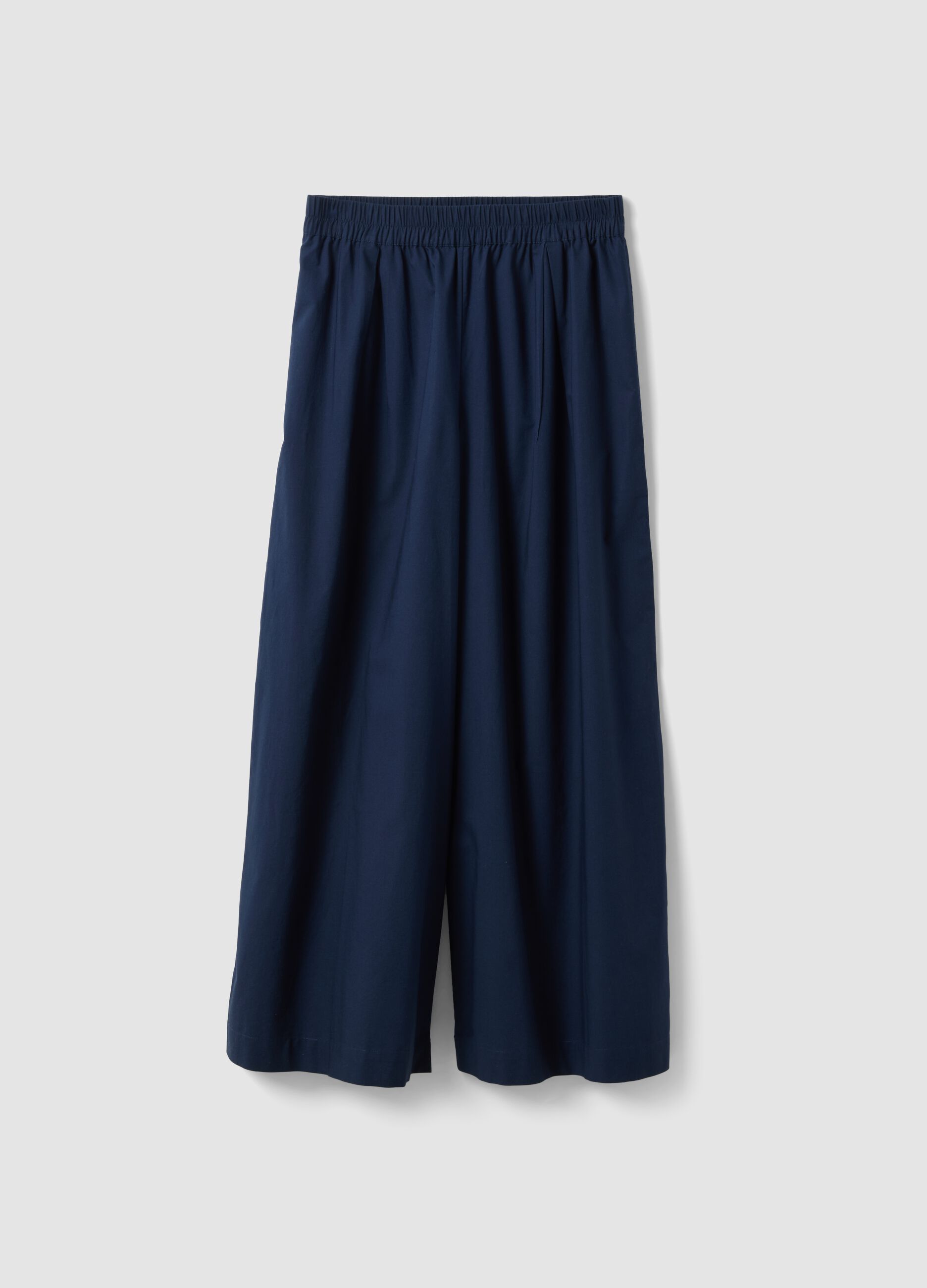 Blue pure cotton palazzo trousers