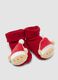 Scarpine rosse in cotone elasticizzato con applicazione_1
