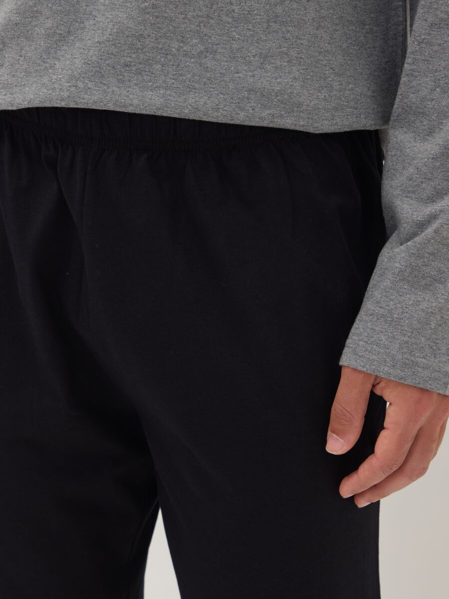 Grey organic cotton pyjamas with long-sleeved top_3