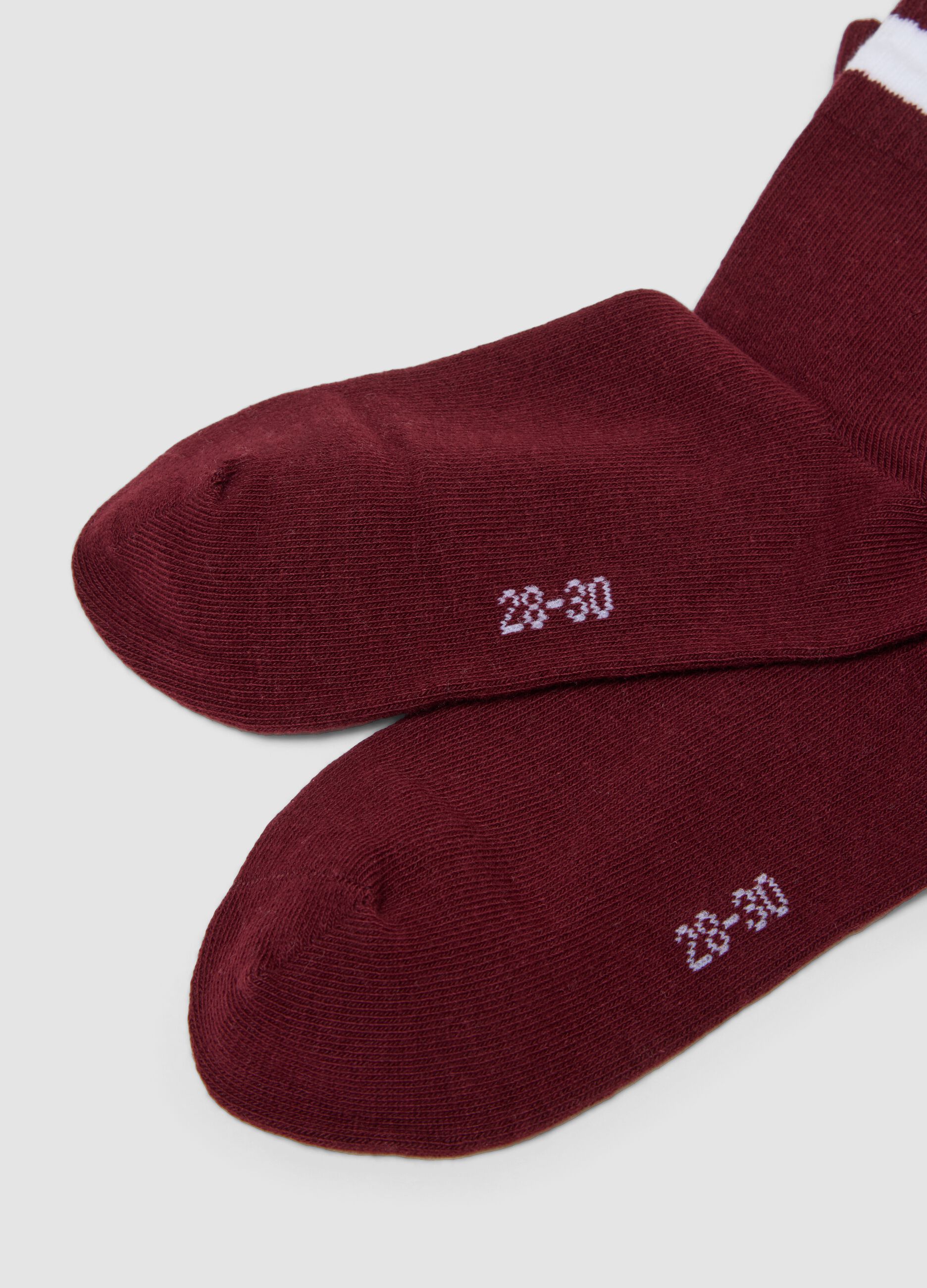 2-pack of multicolour midi socks in stretch organic cotton