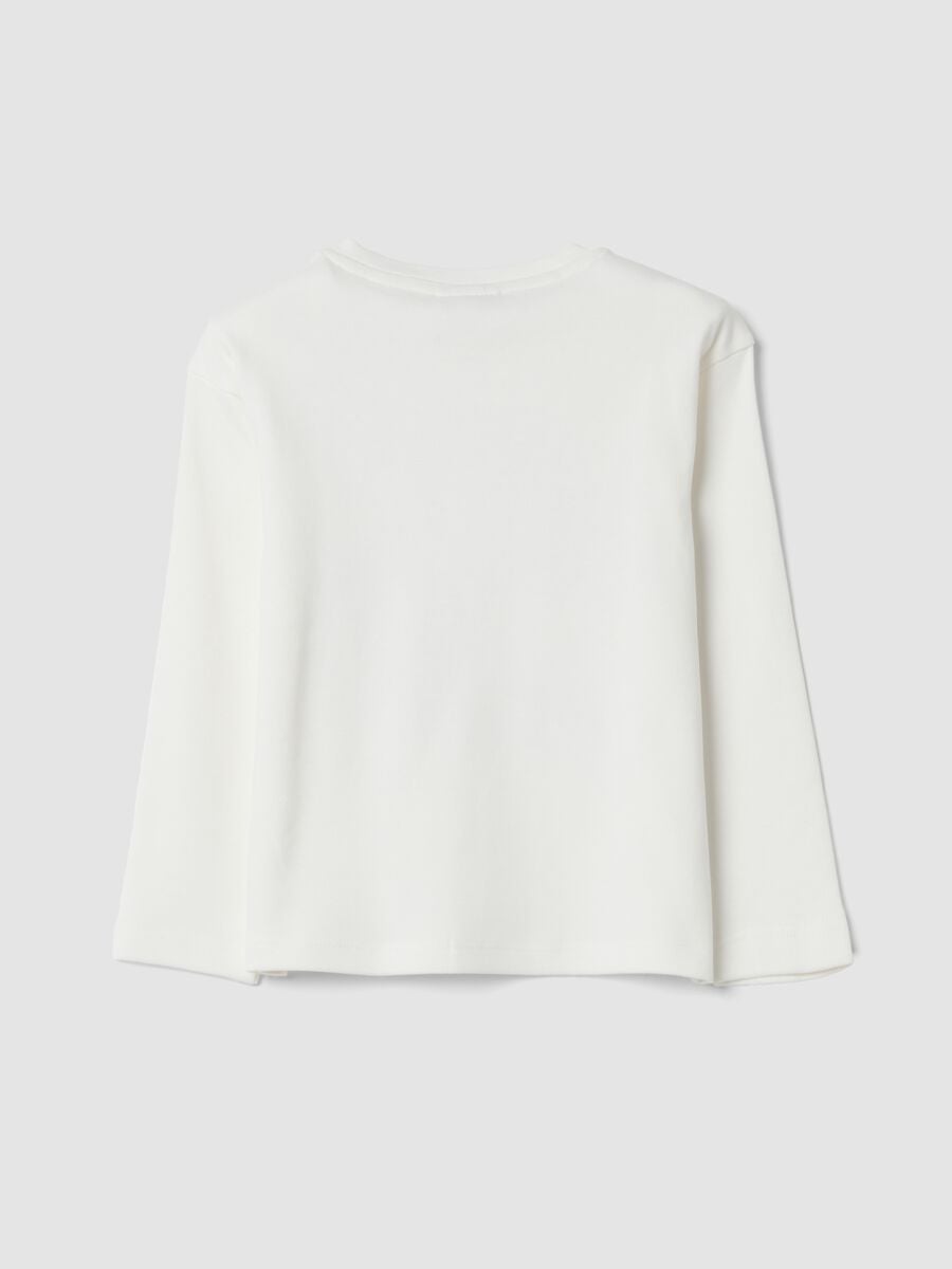 T-shirt bianca in puro cotone con stampa Marvel Spider-Man_1
