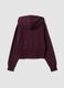 Purple cotton-blend fitted hoodie_2