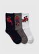 Three-pack socks with Spider-Man design_0