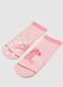 Twin pack of pink baby socks in cotton blend with designs_1