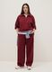 Red stretch cotton trousers with relaxed fit_0