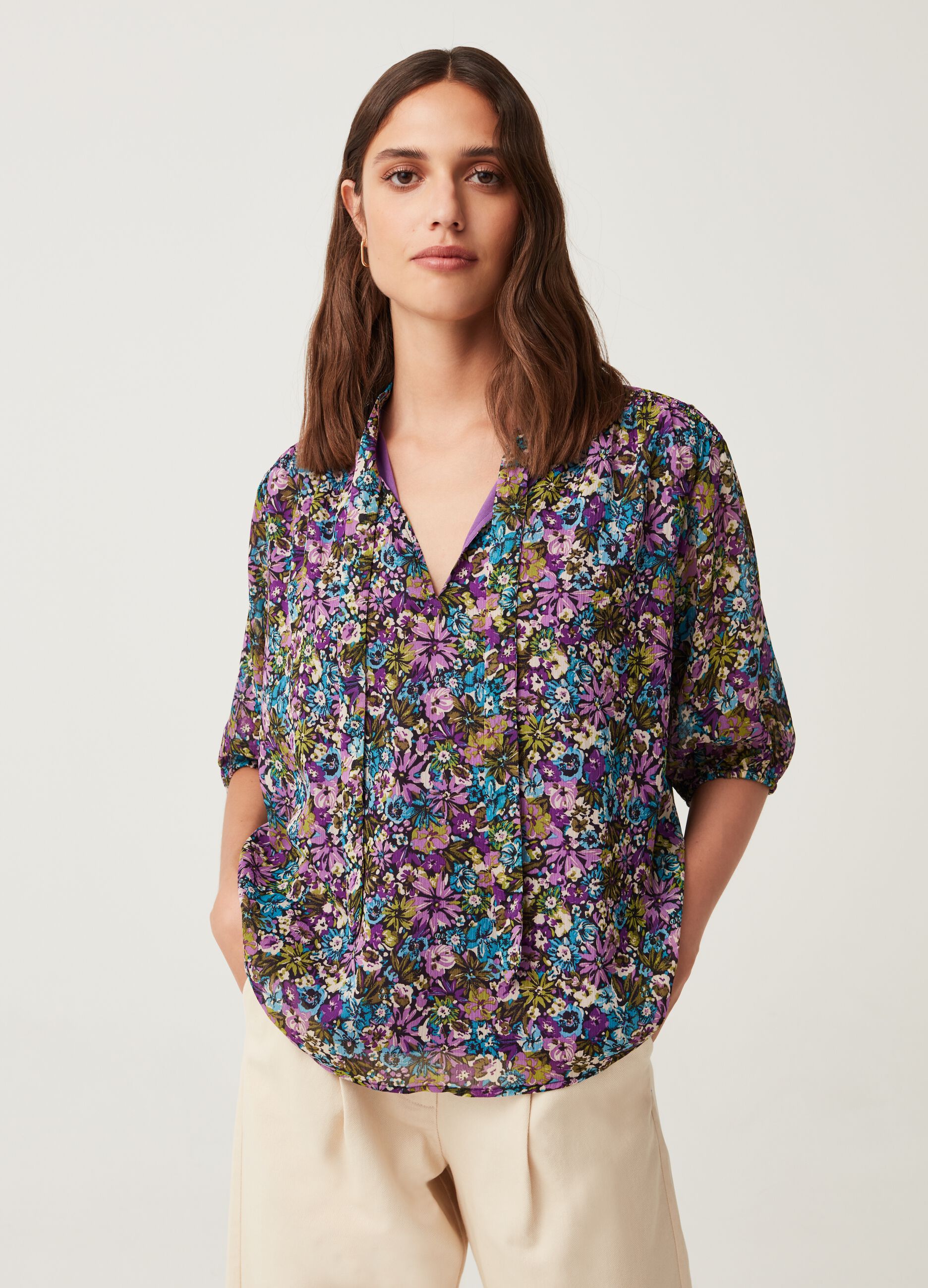 MUM floral print blouse