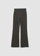 Grey flare trousers in stretch cotton_4