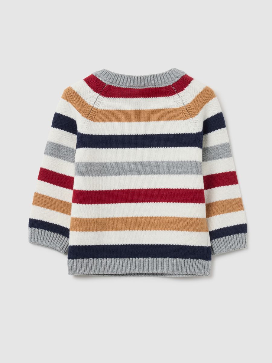 Baby-Pullover aus reiner Baumwolle mit normaler Passform in multicolor_1