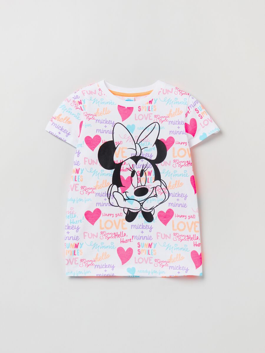 T-shirt in cotone con stampa Disney Minnie_0