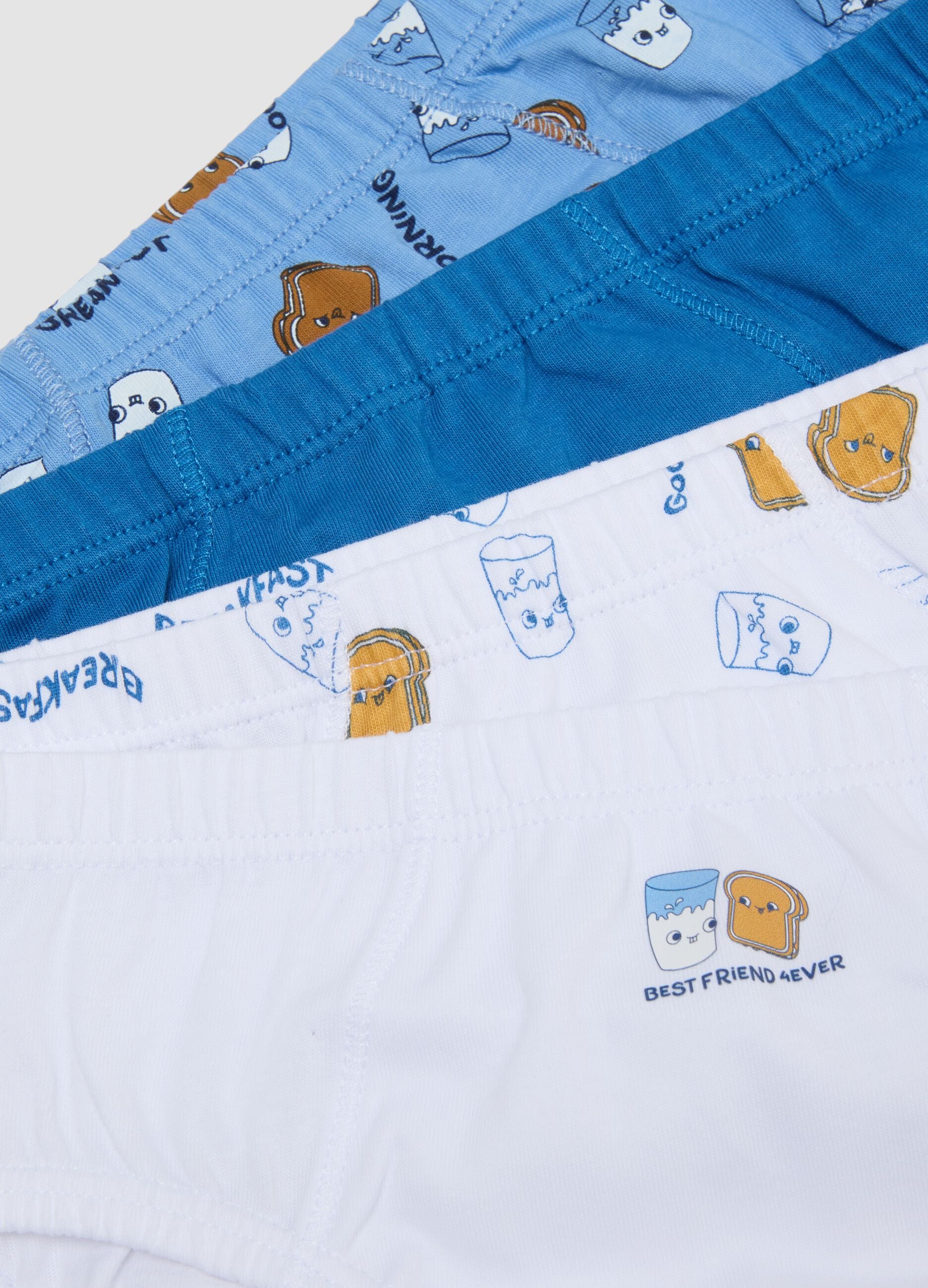 Seven-pack of multicoloured organic cotton jersey briefs for boys