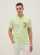 Green pure cotton regular fit T-shirt with Moscow Mule prints_0