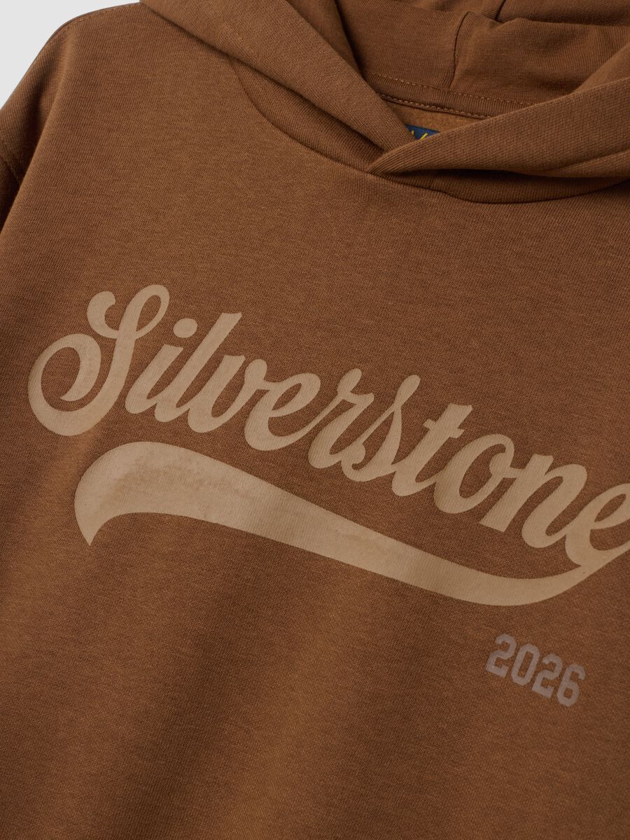 Brown cotton-blend hoodie with a relaxed fit_3