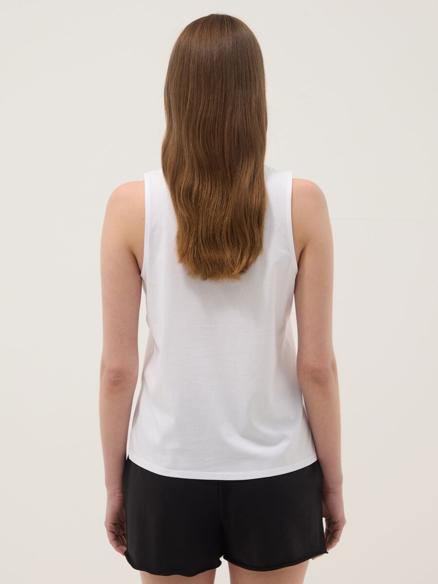 White pure cotton tank top_4