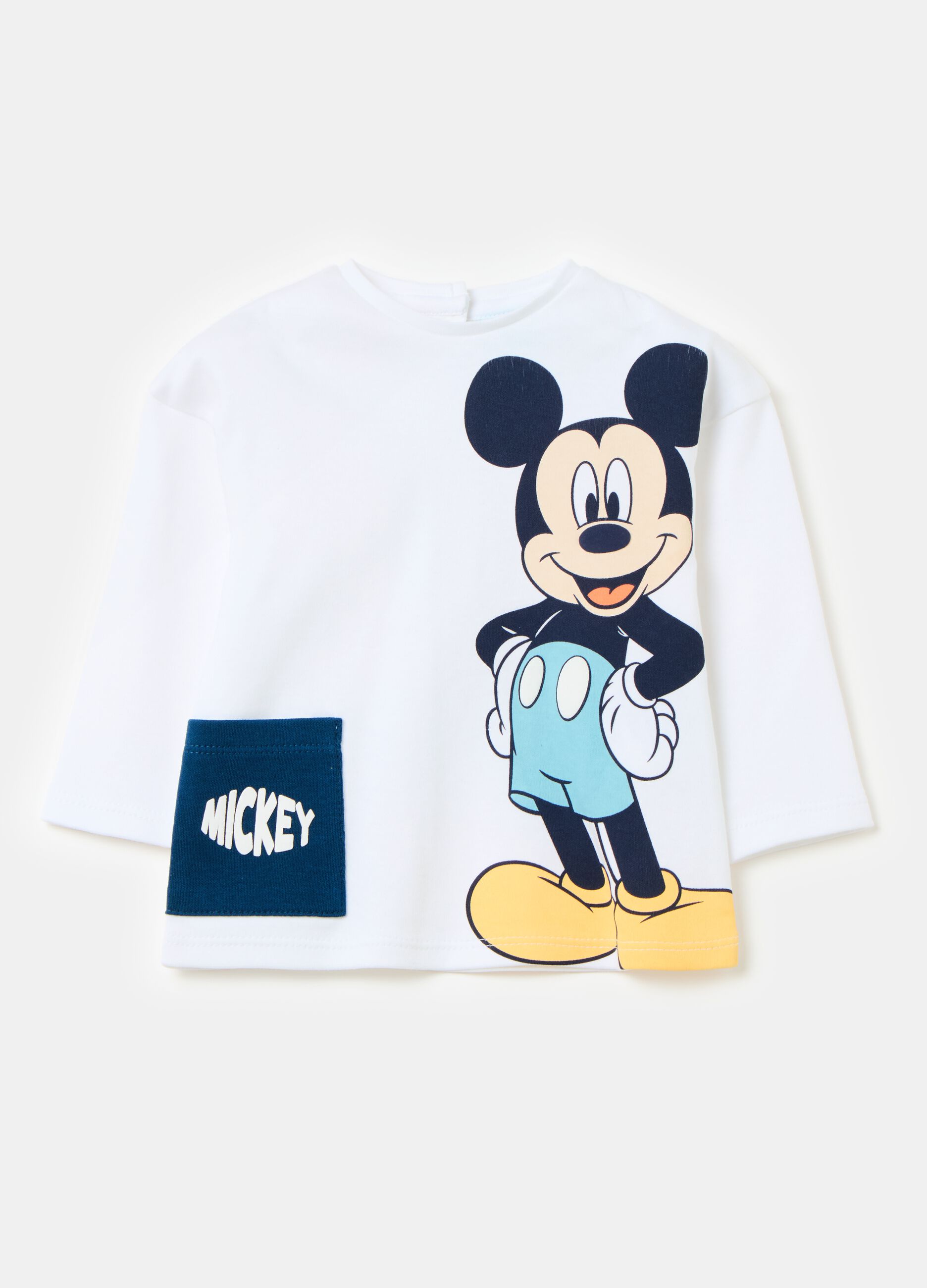 Organic cotton T-shirt with Mickey Mouse print