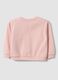 Rosa Oversize-Sweatshirt aus reiner Baumwolle mit Herz-Print f&uuml;r Baby-M&auml;dchen_1