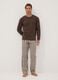 Brown pure organic cotton striped pyjamas, regular fit_0