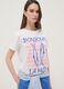 Wei&szlig;es T-Shirt aus reiner Baumwolle mit Frontprint, Regular Fit_0