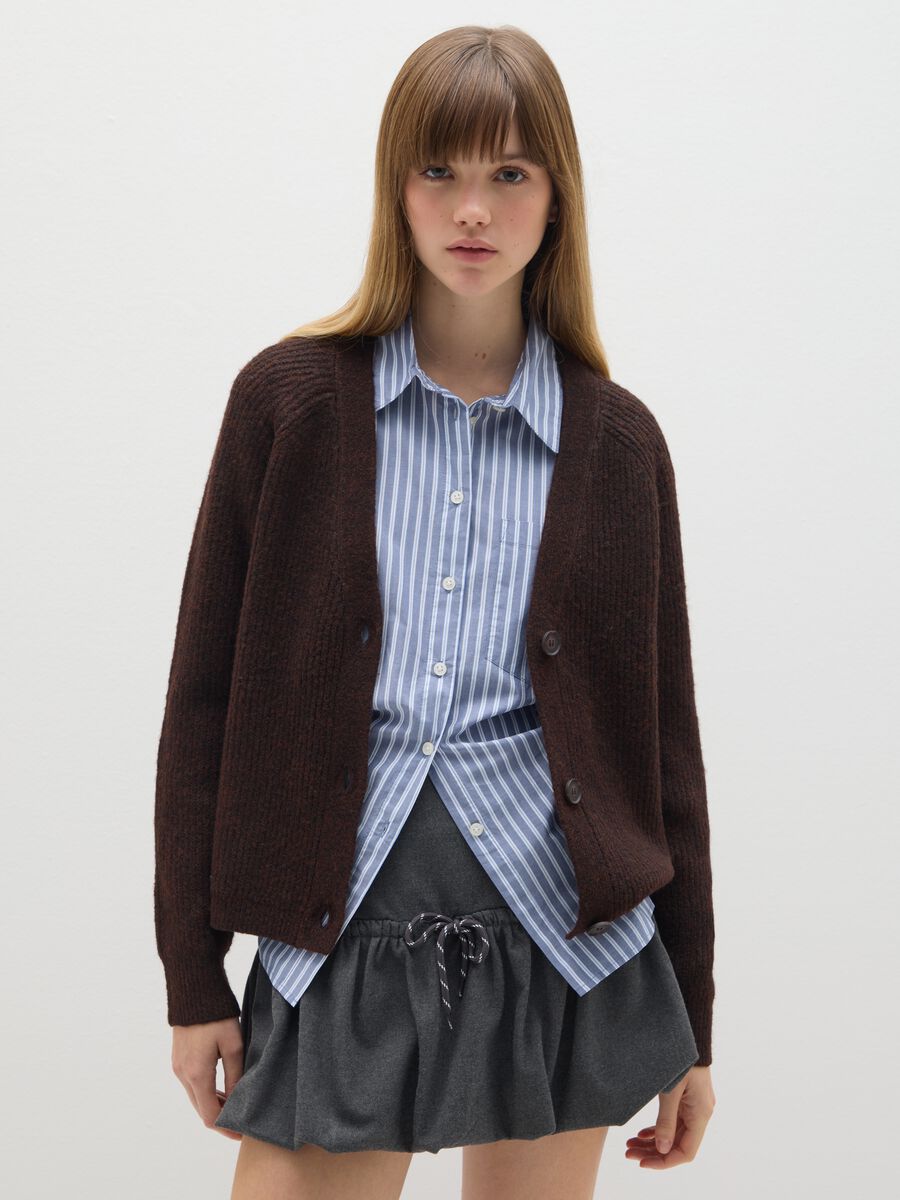 Brown oversized cardigan_1