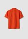 Orange pure linen oversized shirt for boys_1