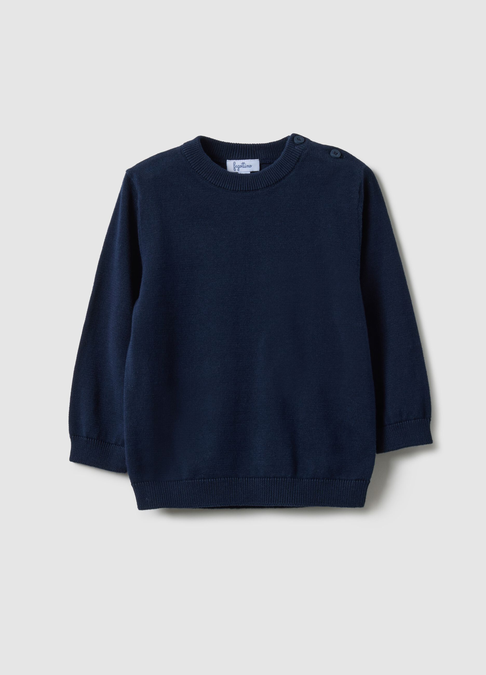 Blue pure cotton sweater regular fit for boys
