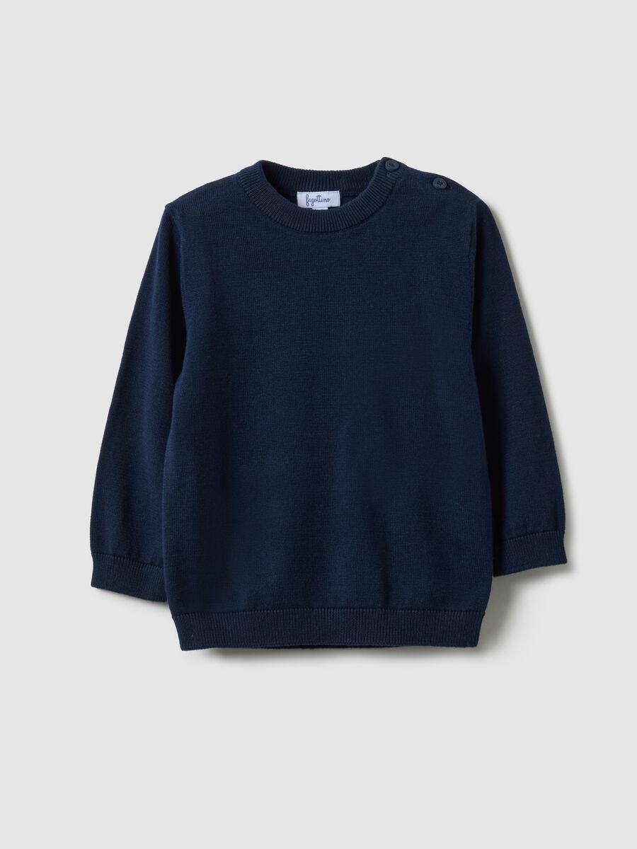 Blue pure cotton sweater regular fit for boys_0