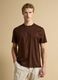 Brown pure cotton jersey T-shirt with relaxed fit crew neck_2