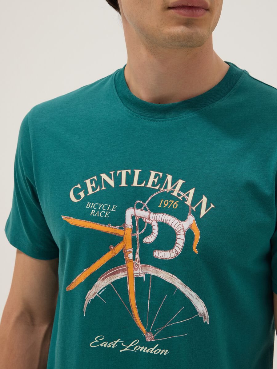 Gr&uuml;nes Kurzarm-T-Shirt aus reiner Baumwolle, Regular Fit_2