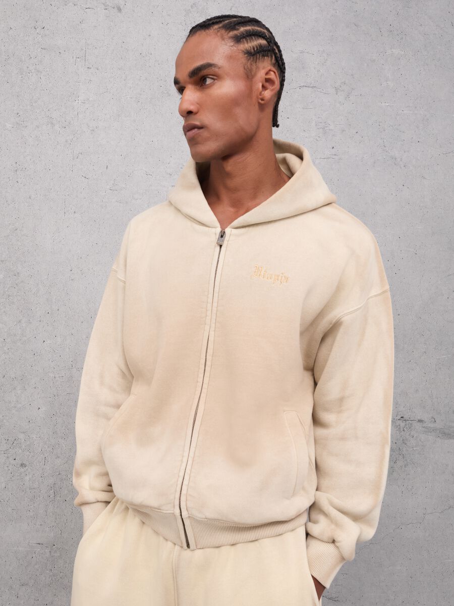 Sunfaded Zip Hoodie Vintage Sand_2