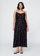 Black Long Dress with Floral Print_3