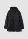 Black hooded parka in stretch fabric, regular fit_1