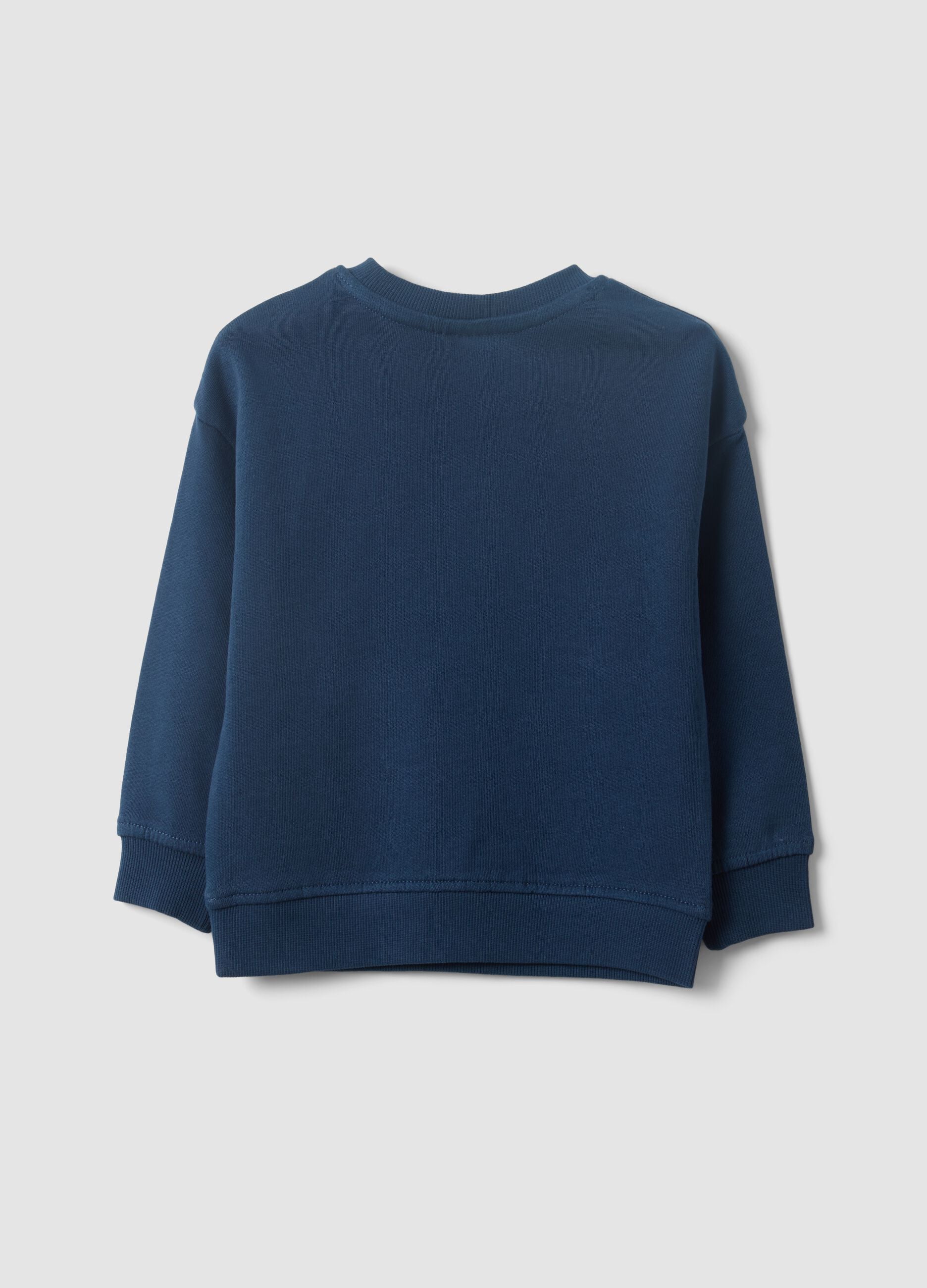 Blaue Oversize-Sweatshirt aus reiner Bio-Baumwolle f&uuml;r Jungen