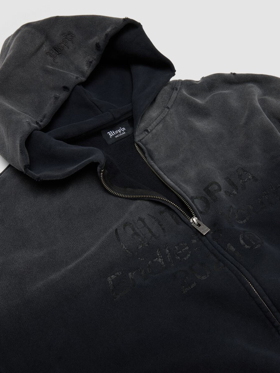 Full-zip Hoodie Sunfaded Black_6