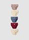 Pack of five multicoloured briefs in pure organic cotton_0