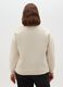 Beige cotton blend regular fit sweatshirt with rhinestones_2