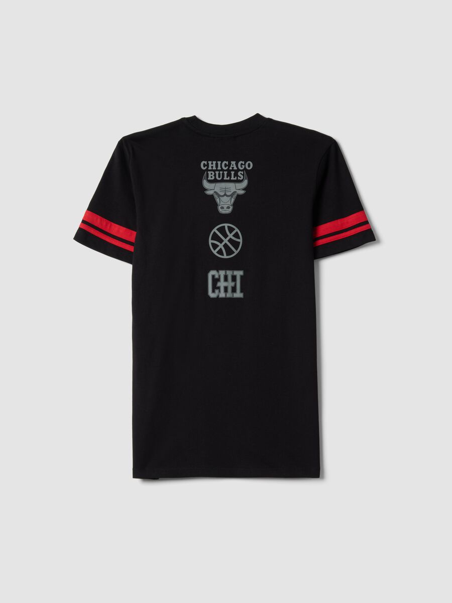 Boys' relaxed fit black pure cotton T-shirt - Chicago Bulls_1