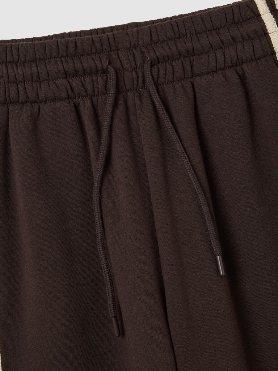 Brown Cotton Blend Wide Leg Trousers_5