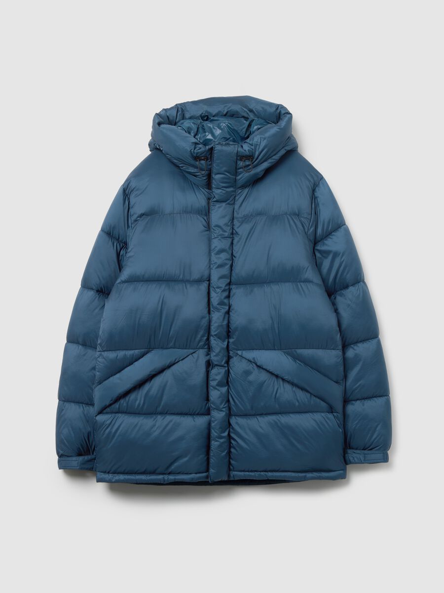 Petrol Blue The Iconic Puffer with Adjustable Hood_4