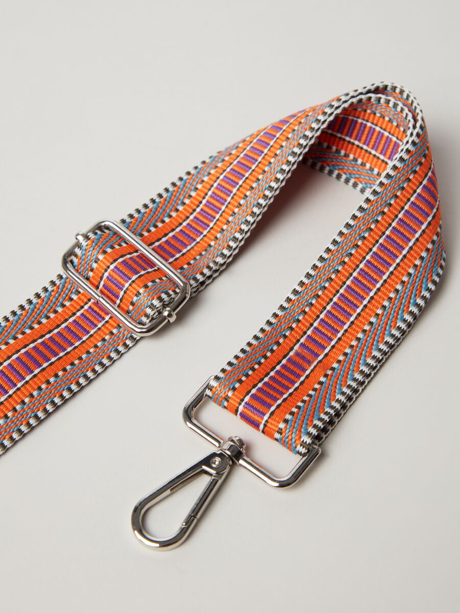 Bag strap with multi-coloured traditional print_2