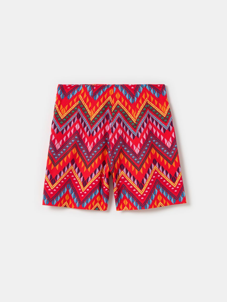 Shorts in multicoloured ethnic print_4